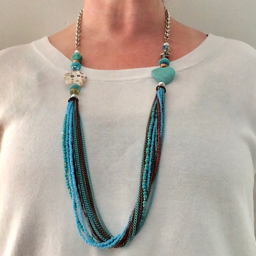 Boho Turquoise Necklace